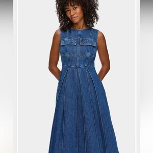 Aligne Ed Cherish Denim Midi Dress size US 4/UK8
